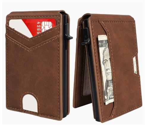Minimalist RFID-Blocking Leather Cardholder LoungeYard — product view 6