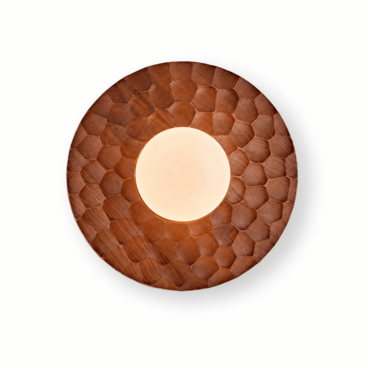 Carved Ash Wood Sconce — product view 6