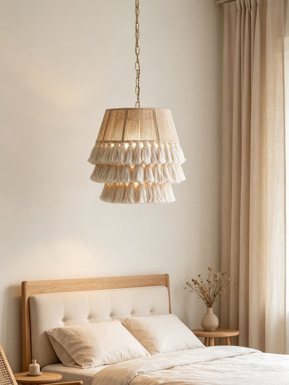 Cascade Tasseled Rope Pendant Lamp — product view 5