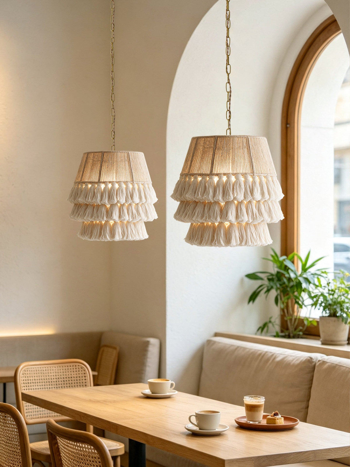 Cascade Tasseled Rope Pendant Lamp — product view 4