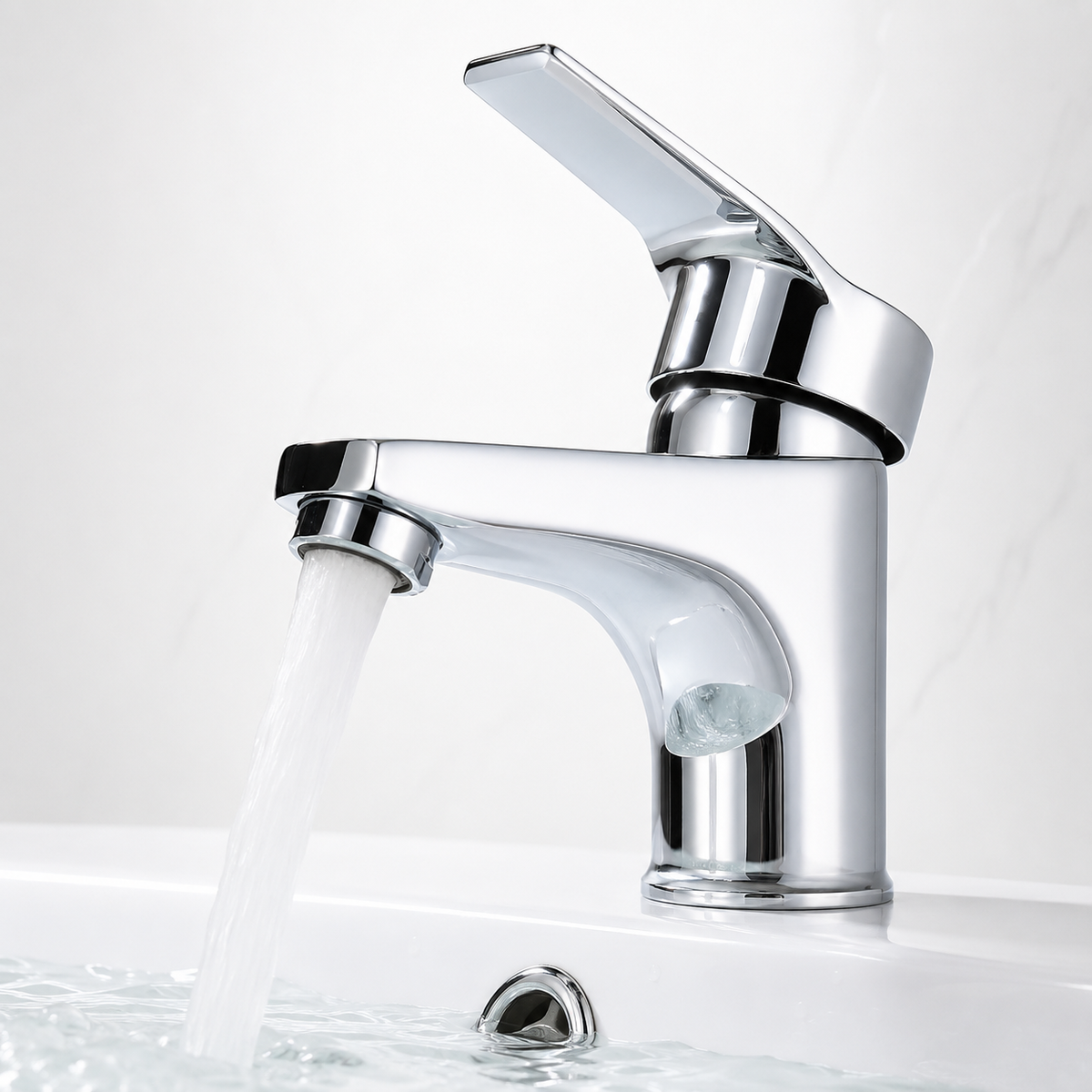 Single-Handle Deck-Mount Basin Faucet with Ceramic Cartridge LoungeYard — product view 6