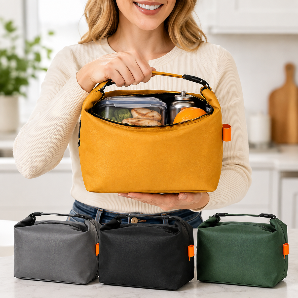 Compact Roll-Top Travel Toiletry Organizer Pouch LoungeYard — product view 1