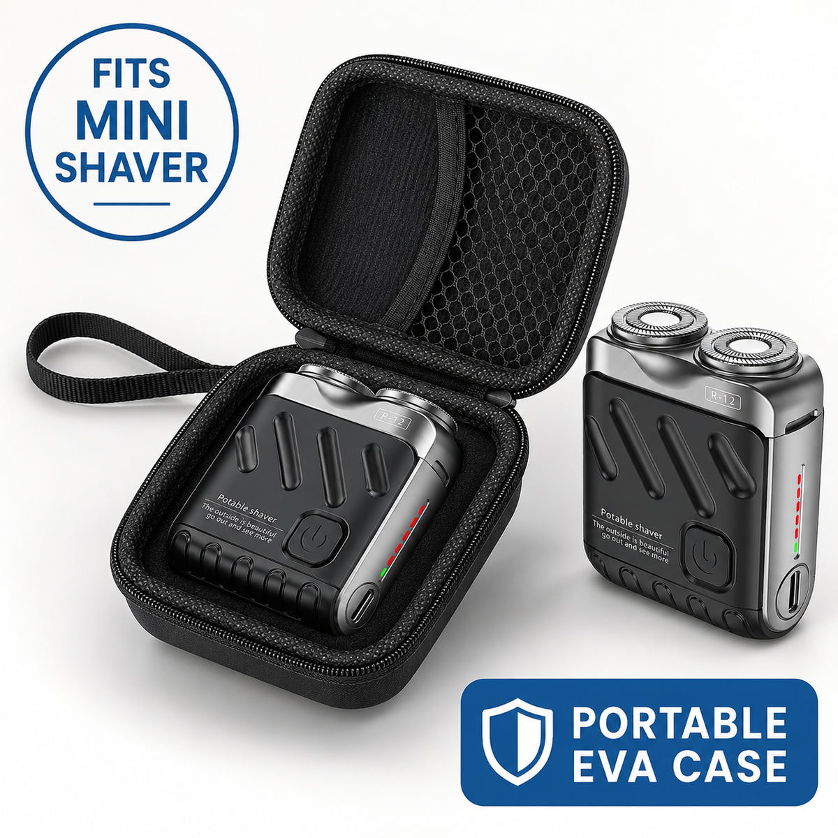 Compact Hard-Shell EVA Protective Travel Case For Mini Shaver LoungeYard — product view 2