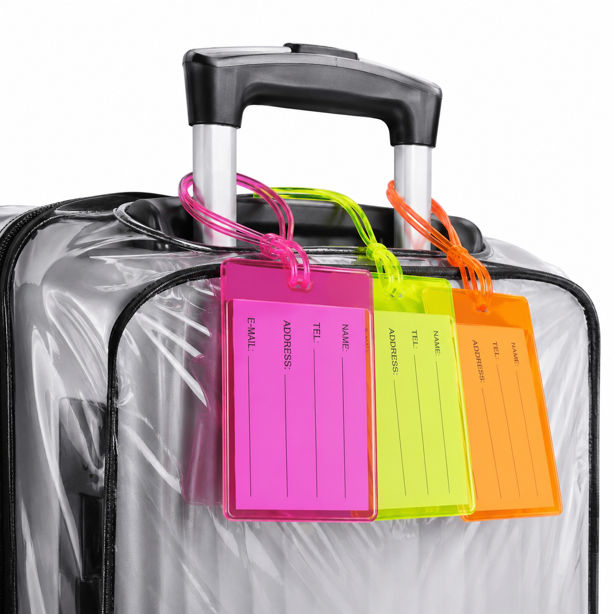 Silicone Luggage ID Tag with Writable Info Panel and Flexible Loop Strap LoungeYard — product view 1