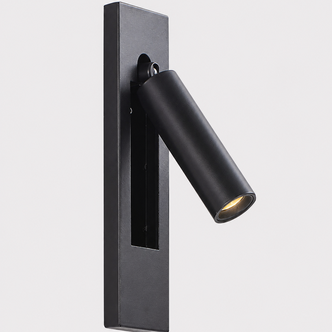 Ray Traditional Adjustable Metal Wall Spotlight – Black & Gold — product view 1