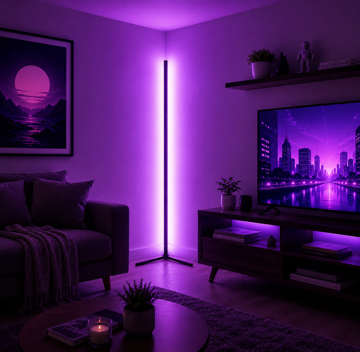 GlowBeam™ Smart Wi-Fi Corner Lamp — product view 1