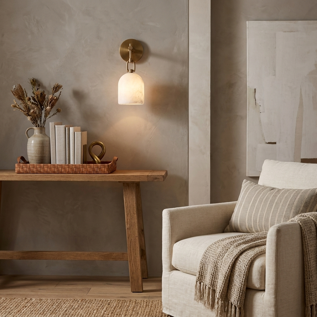 Cloche Alabaster Wall Sconce — product view 2