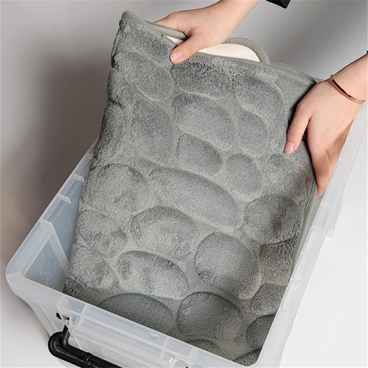 LoungeYard | CobbleMat | Anti-slip PVC Bath Mat with Pebble Stone Design — product view 7