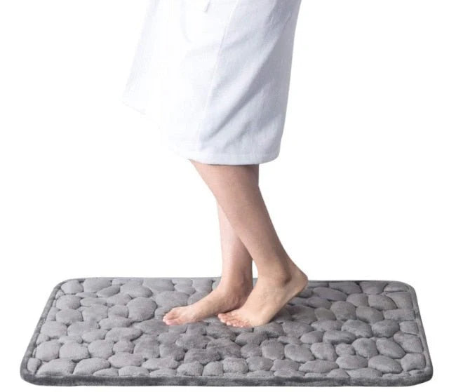 LoungeYard | CobbleMat | Anti-slip PVC Bath Mat with Pebble Stone Design — product view 3