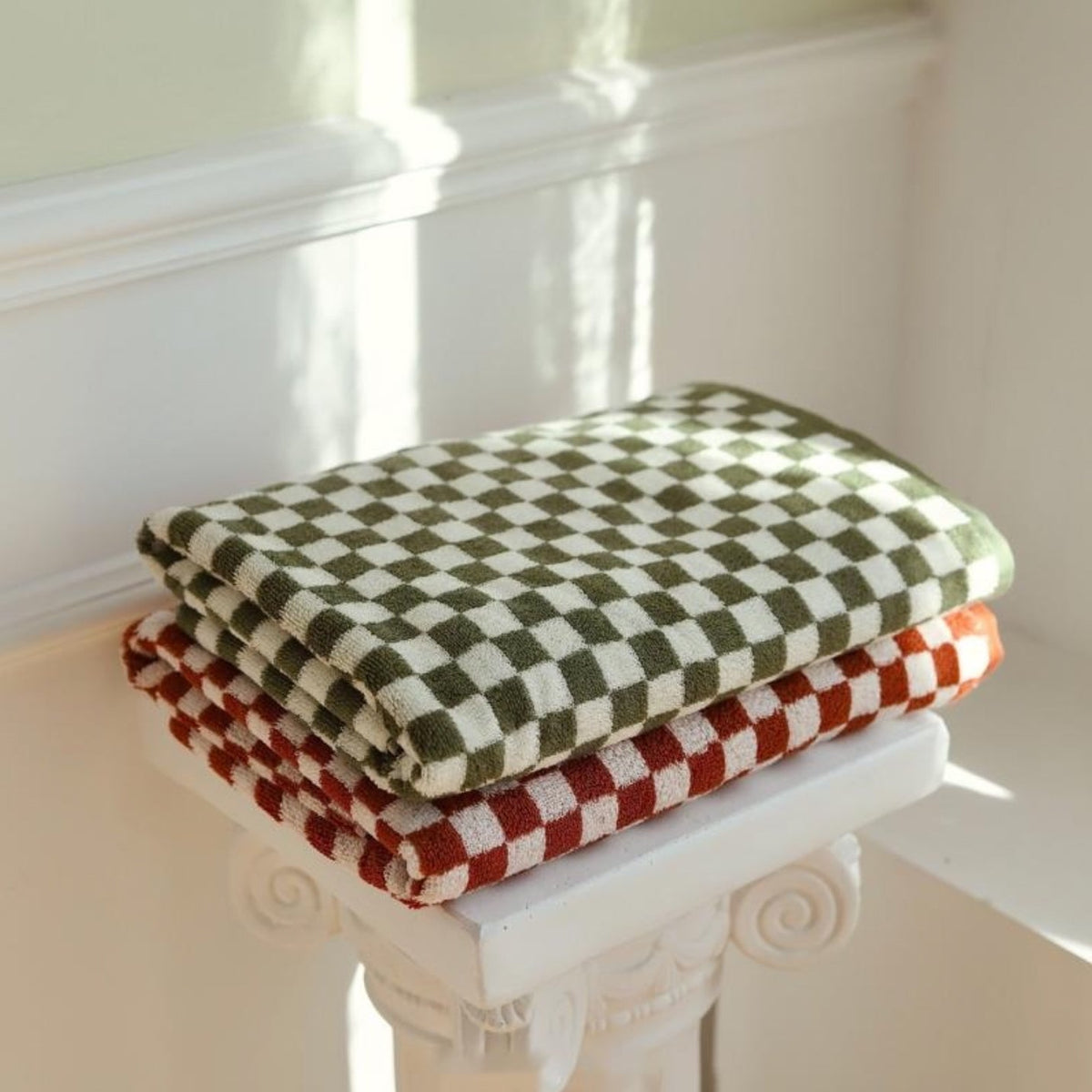 Colourful Checkerboard & Stripe Towels | LoungeYard — product view 6