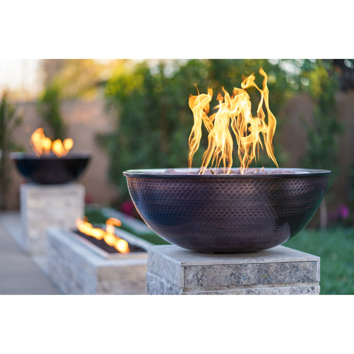 The Outdoor Plus - Sedona Fire Bowl - Hammered Patina Copper