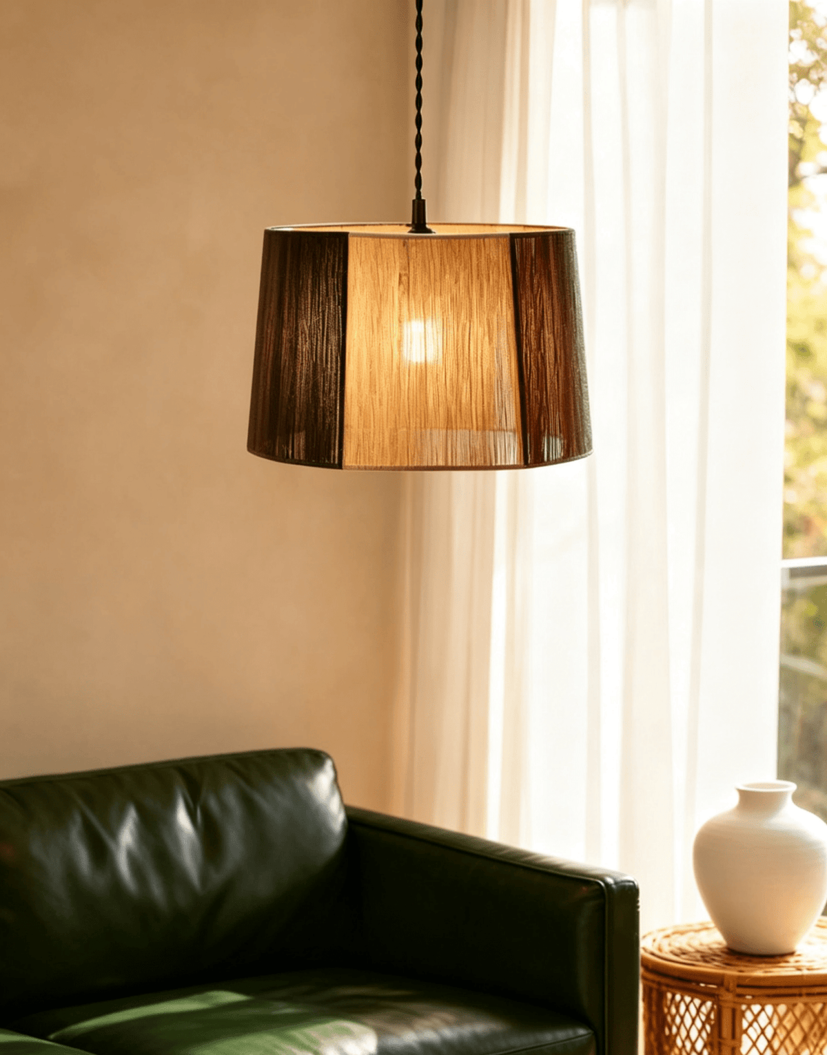 Cordova Rope Drum Pendant Light — product view 6