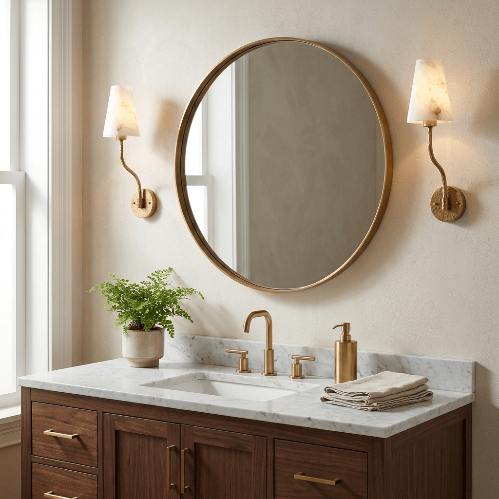 Corwin Hammered Brass Cone Sconce — product view 7