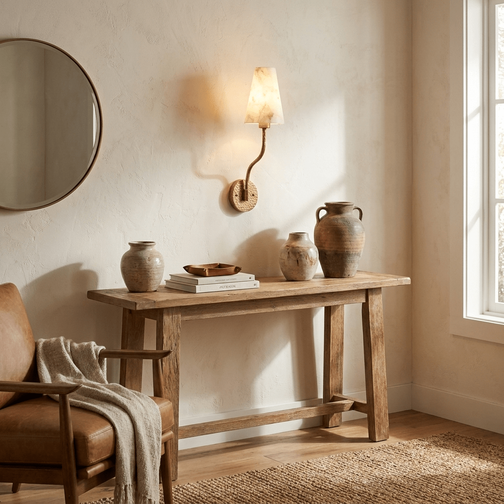 Corwin Hammered Brass Cone Sconce — product view 4