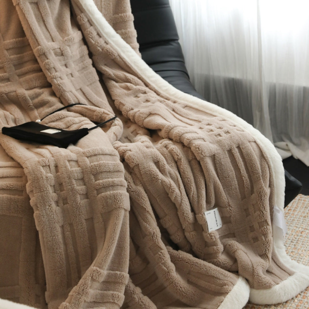 LoungeYard | Cosmo Fluffy Winter Three-Dimensional Warm Blanket — product view 5