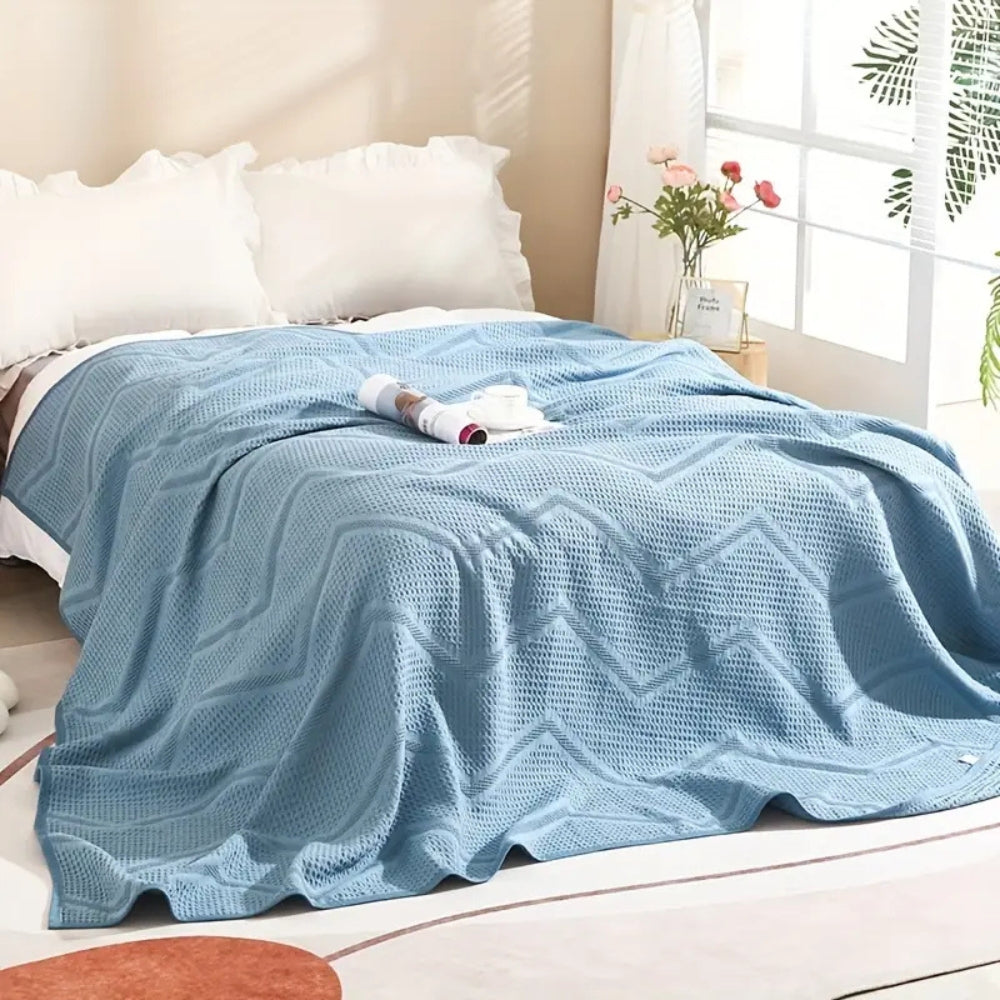 LoungeYard | Cotton Nest Waffle Summer Blanket — product view 6