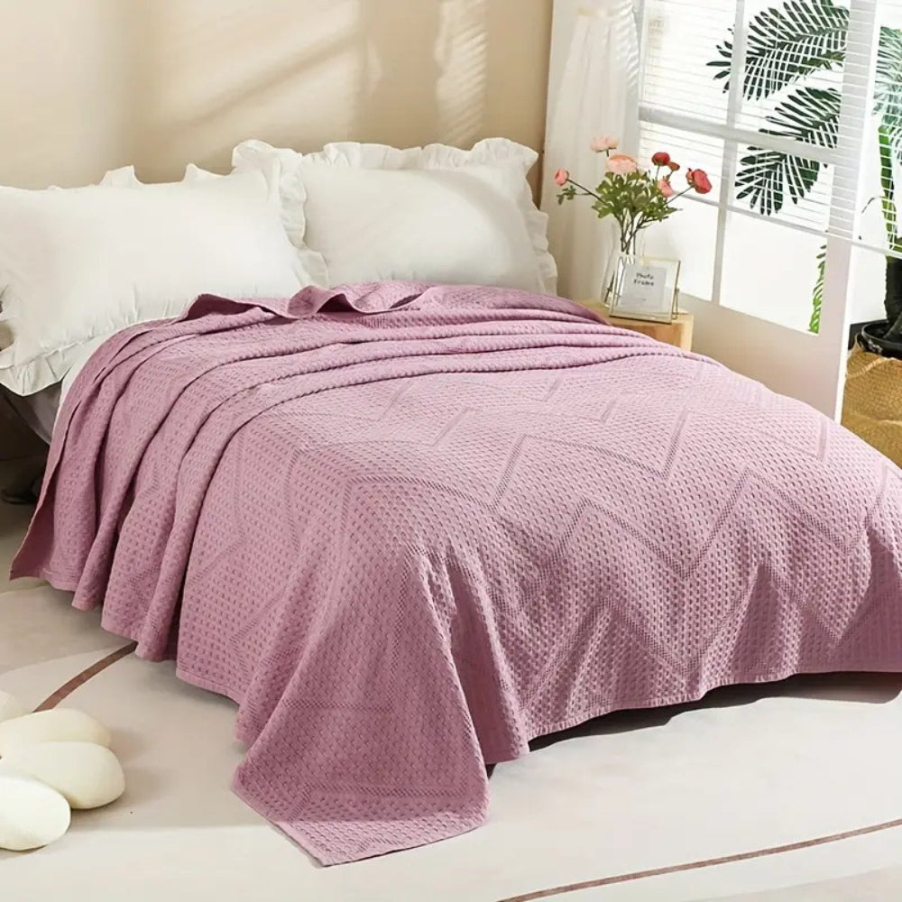 LoungeYard | Cotton Nest Waffle Summer Blanket — product view 7