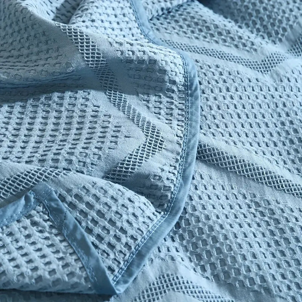 LoungeYard | Cotton Nest Waffle Summer Blanket — product view 4