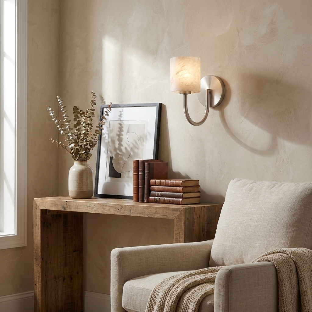 Crook Alabaster Wall Sconce — product view 2
