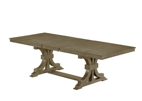 Best Quality Linai Ash Brown Finish Wood Traditional 7-Piece Dining Table Set with Extension Leaf – D751D7-7PC — product view 2
