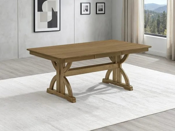 Best Quality Manard Ash Brown Finish Wood Traditional 7-Piece Dining Table Set – D920D7-7PC — product view 2