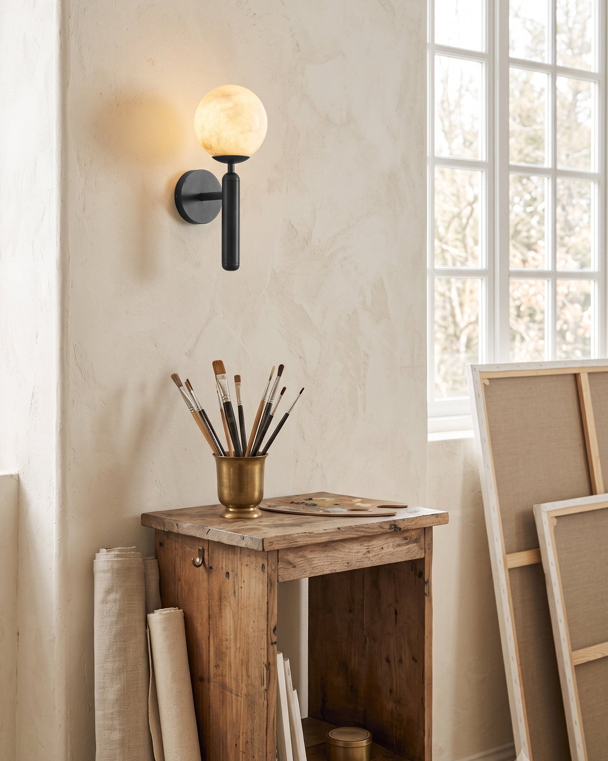 Mian Alabaster Wall Sconce — product view 5