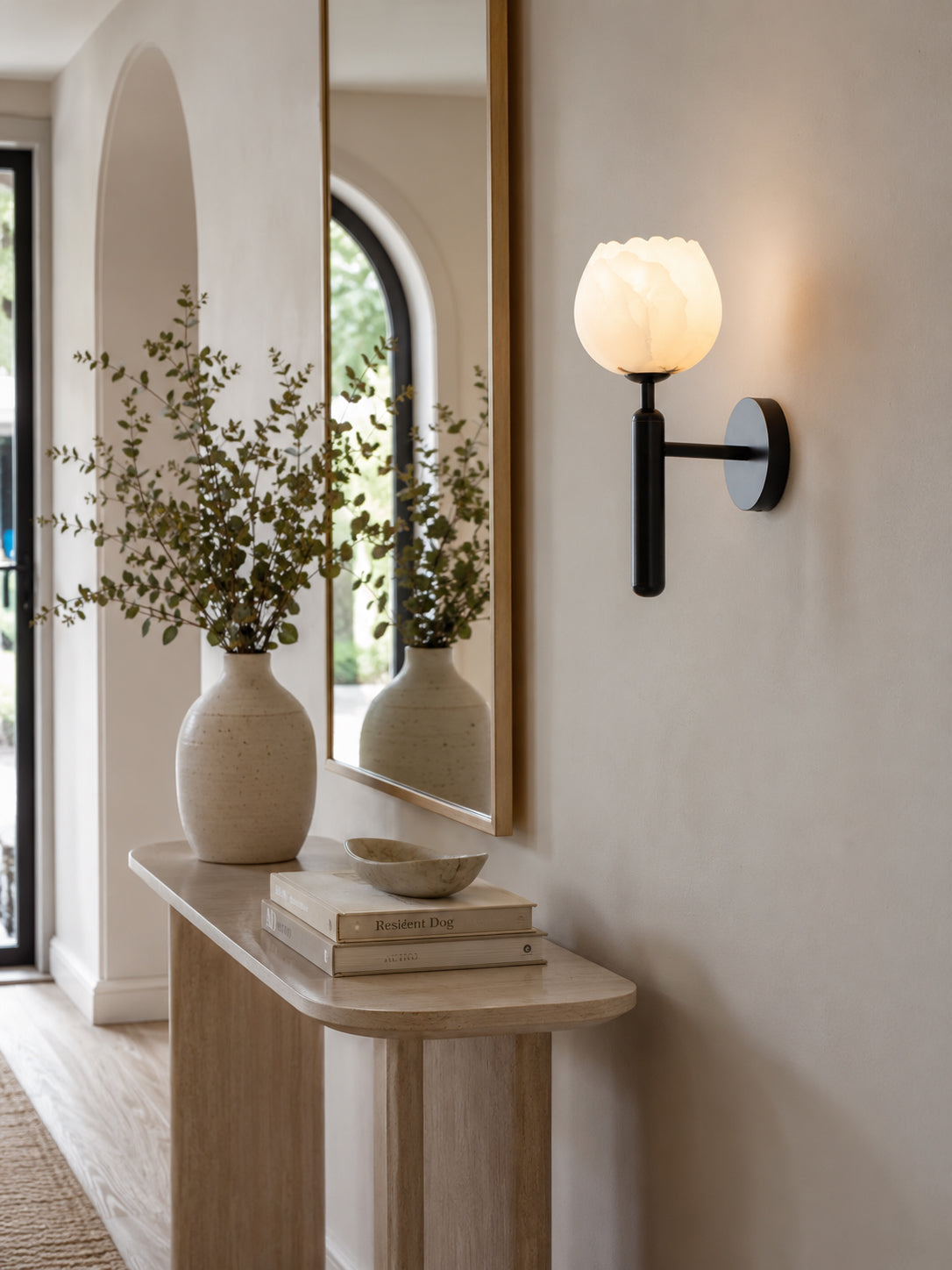 Mian Alabaster Wall Sconce — product view 6