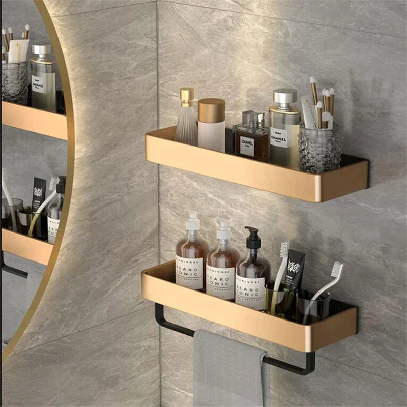 LoungeYard | DecoShelf | modern wall shelf wood for bathroom — product view 2