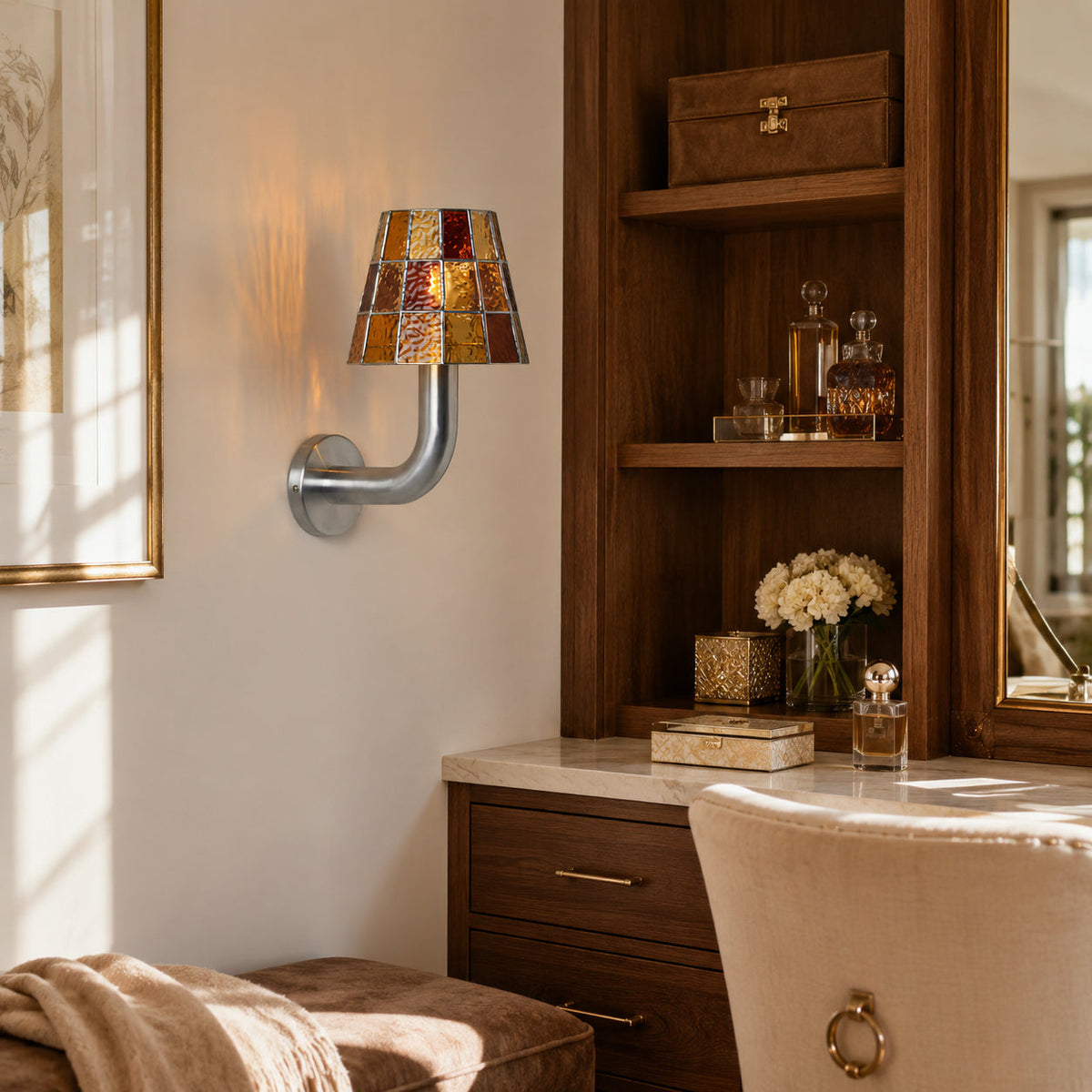 Division Mosaic Glass Wall Sconce — product view 3