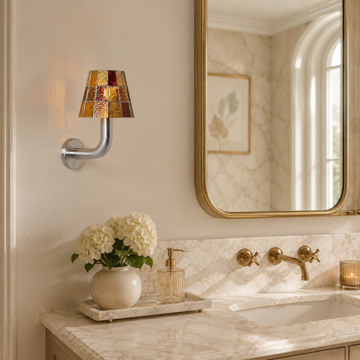 Division Mosaic Glass Wall Sconce — product view 6
