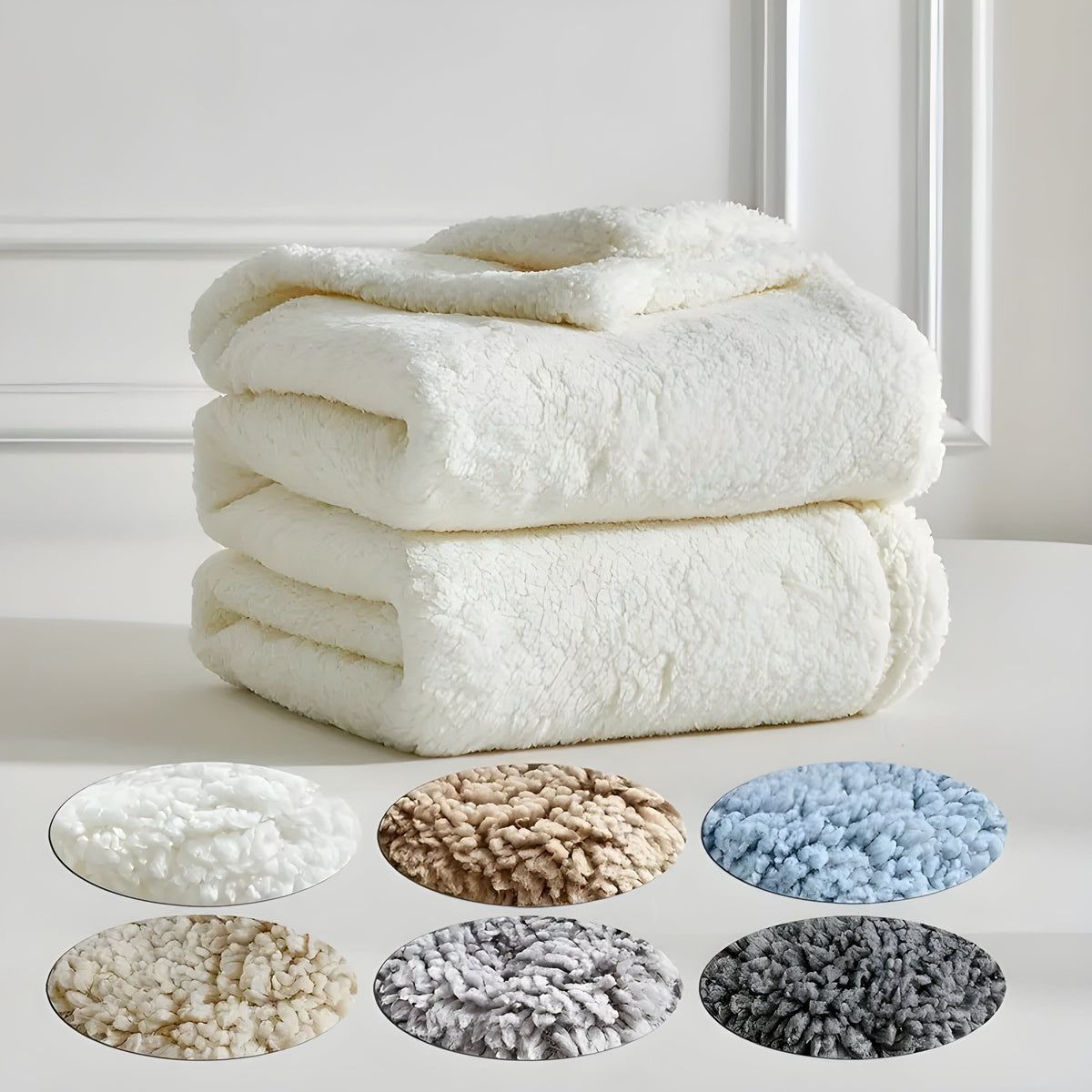 LoungeYard | DoubleCozy | Double-sided Sherpa fleece blanket — product view 4