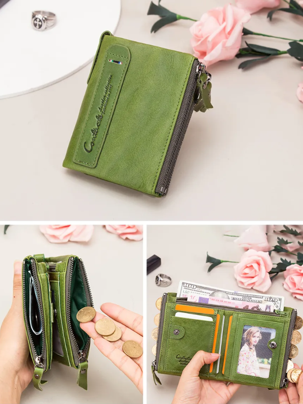 Stylish Double Zipper Wallet LoungeYard — product view 7