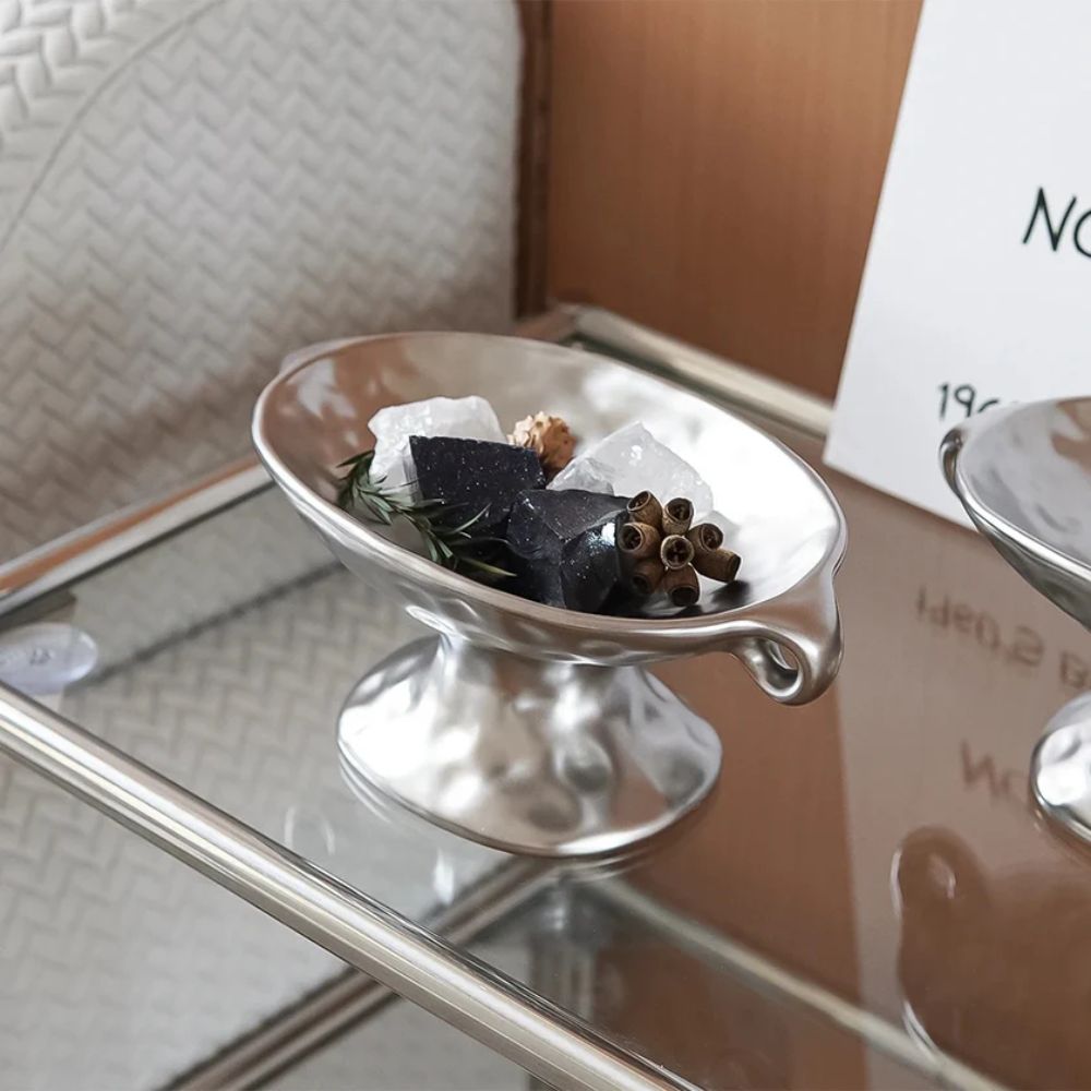 LoungeYard | Dual-Ear Ceramic Oval Organizer — product view 7