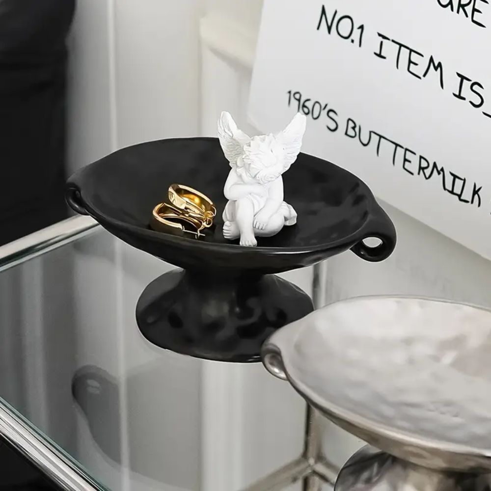LoungeYard | Dual-Ear Ceramic Oval Organizer — product view 2