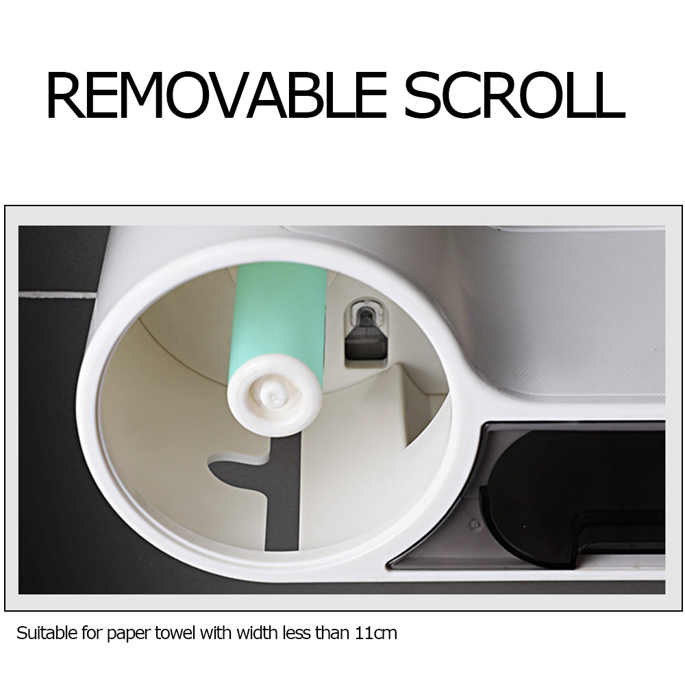 LoungeYard | DryHold Self-Adhesive Toilet Paper Holder – Waterproof Wall Solution with Extra Storage Space — product view 4