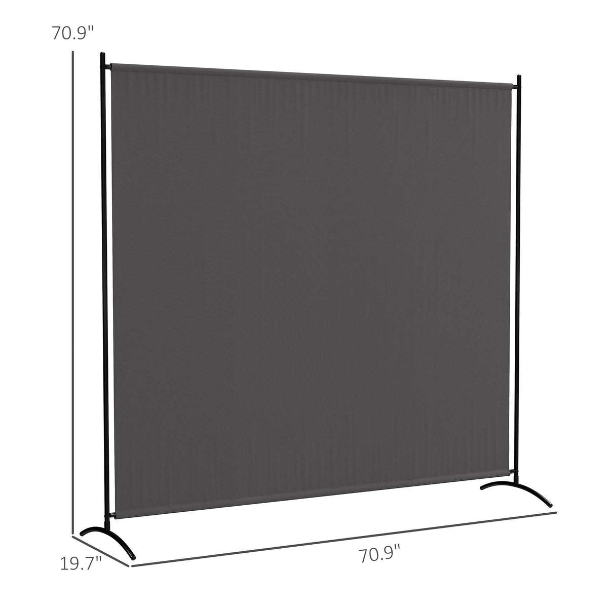 5.9FT Outdoor Privacy Screen with UPF30+ Protection, Freestanding, Dark Gray — product view 5