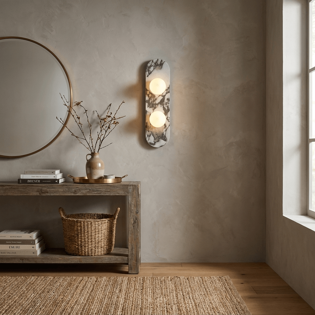Elaria Stone Double Globe Wall Sconce — product view 7