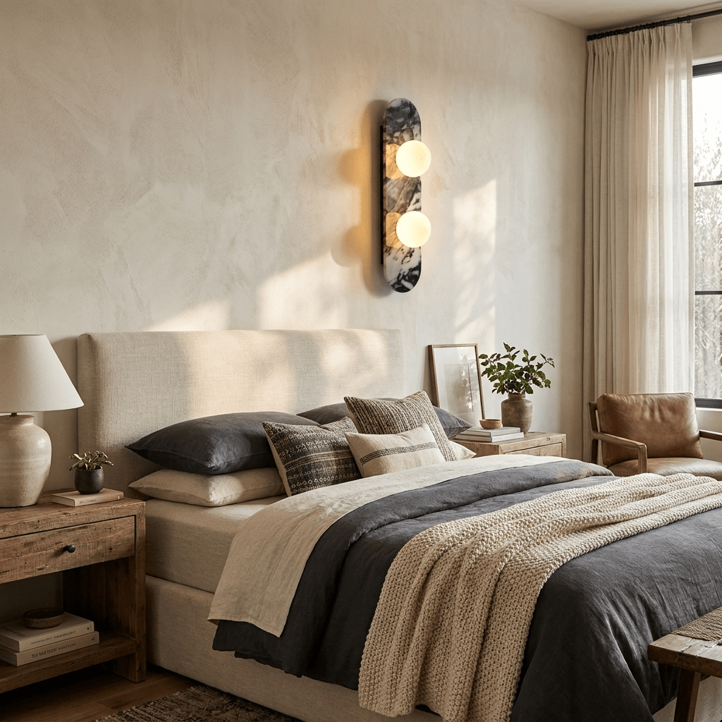 Elaria Stone Double Globe Wall Sconce — product view 6