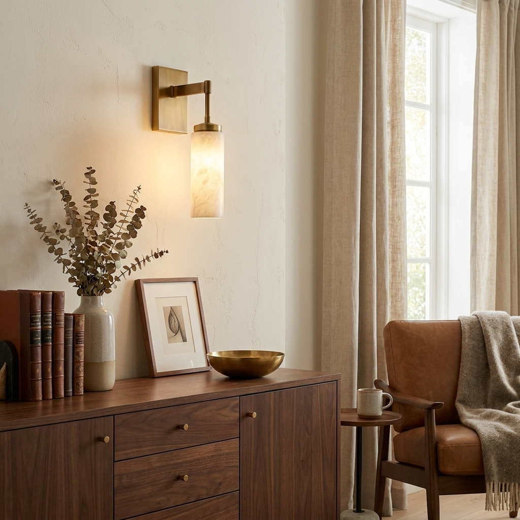 Elbow Alabaster Wall Sconce — product view 4