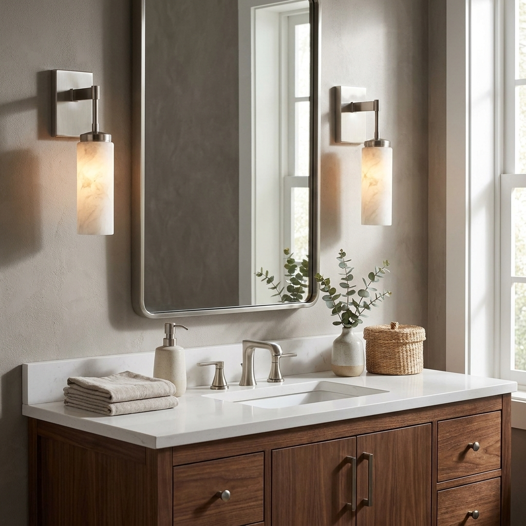 Elbow Alabaster Wall Sconce — product view 3