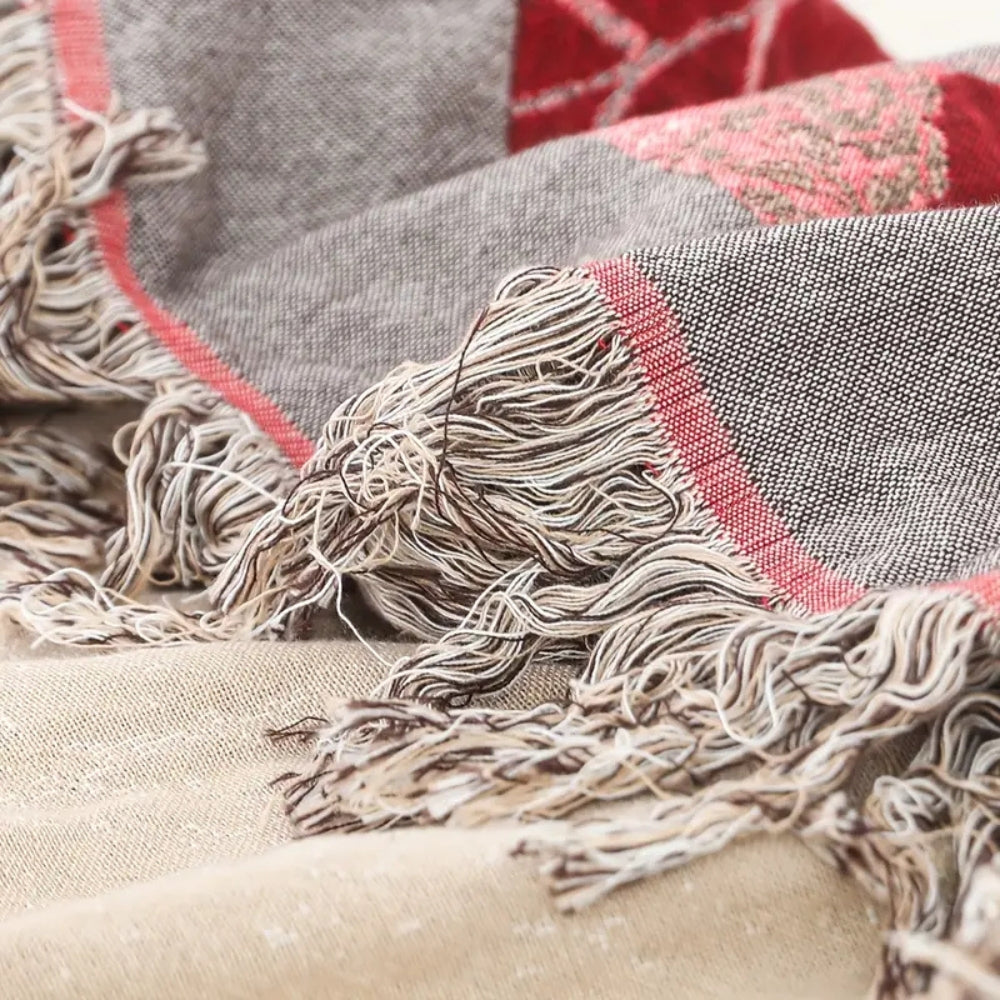 LoungeYard | Elira Rose Floral Cotton Blanket — product view 3