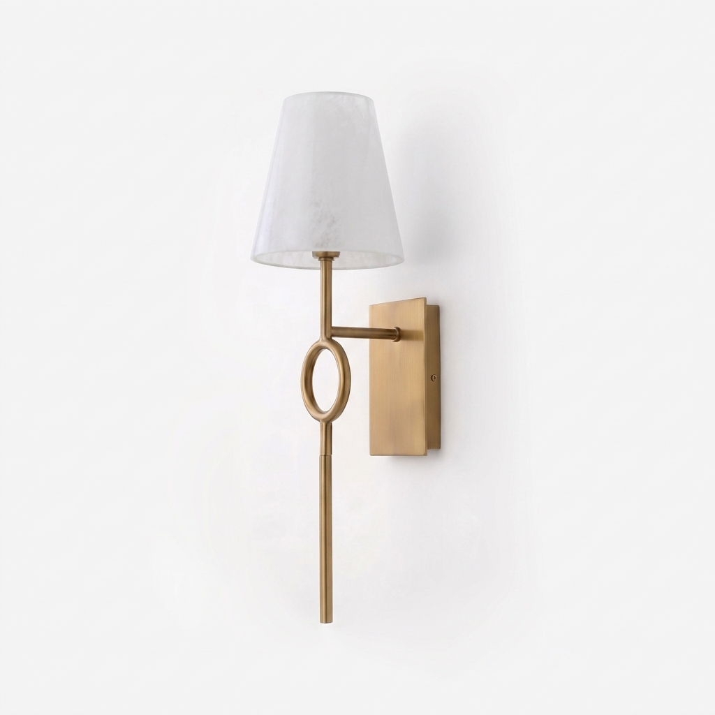 Ellery Alabaster Cone Sconce — product view 1