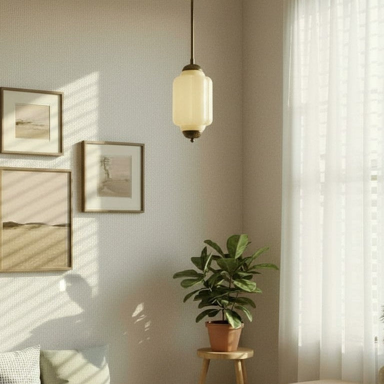 Vintage Glass Pumpkin Pendant Lamp, E14 Socket — product view 7