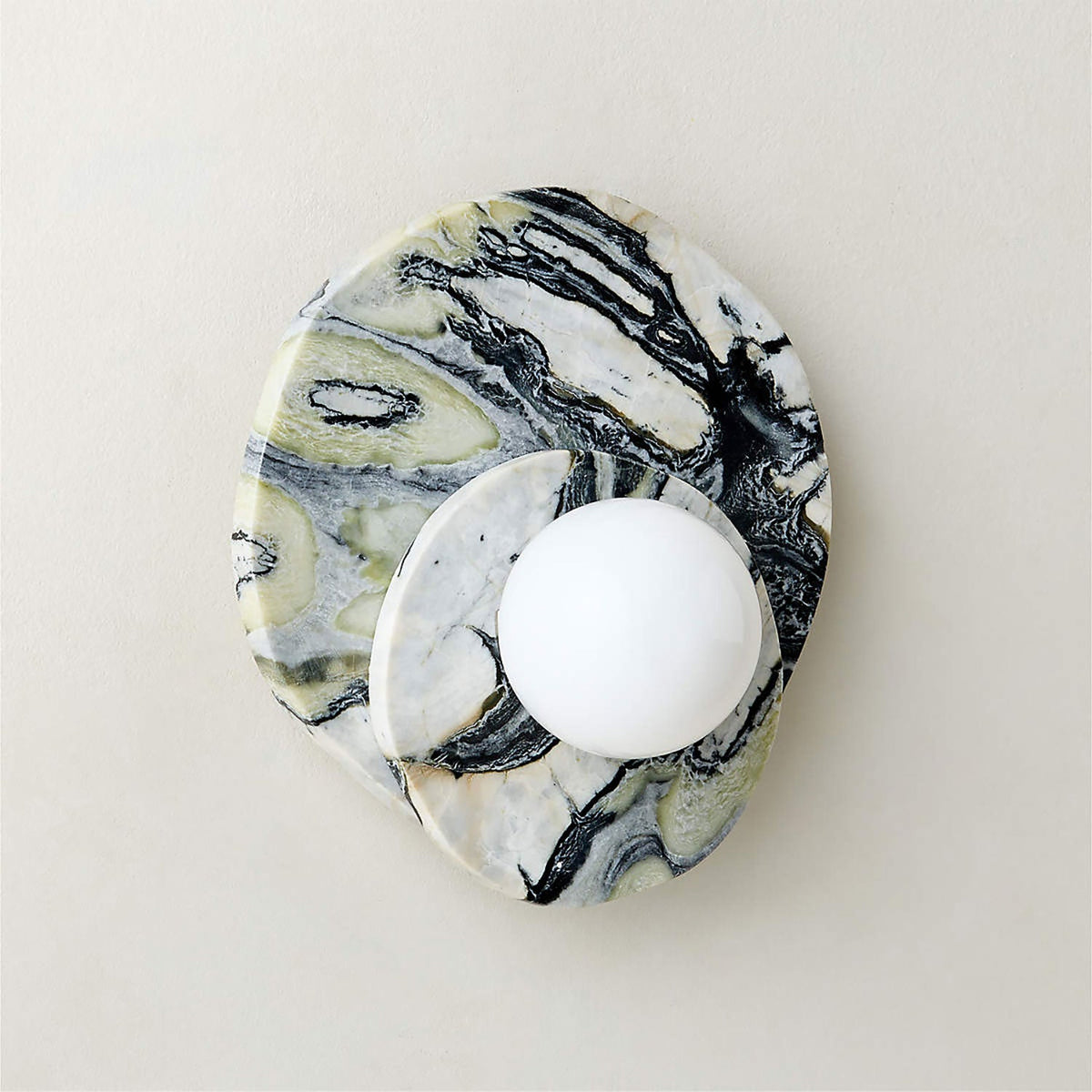 Elyra Layered Stone Globe Wall Sconce — product view 6