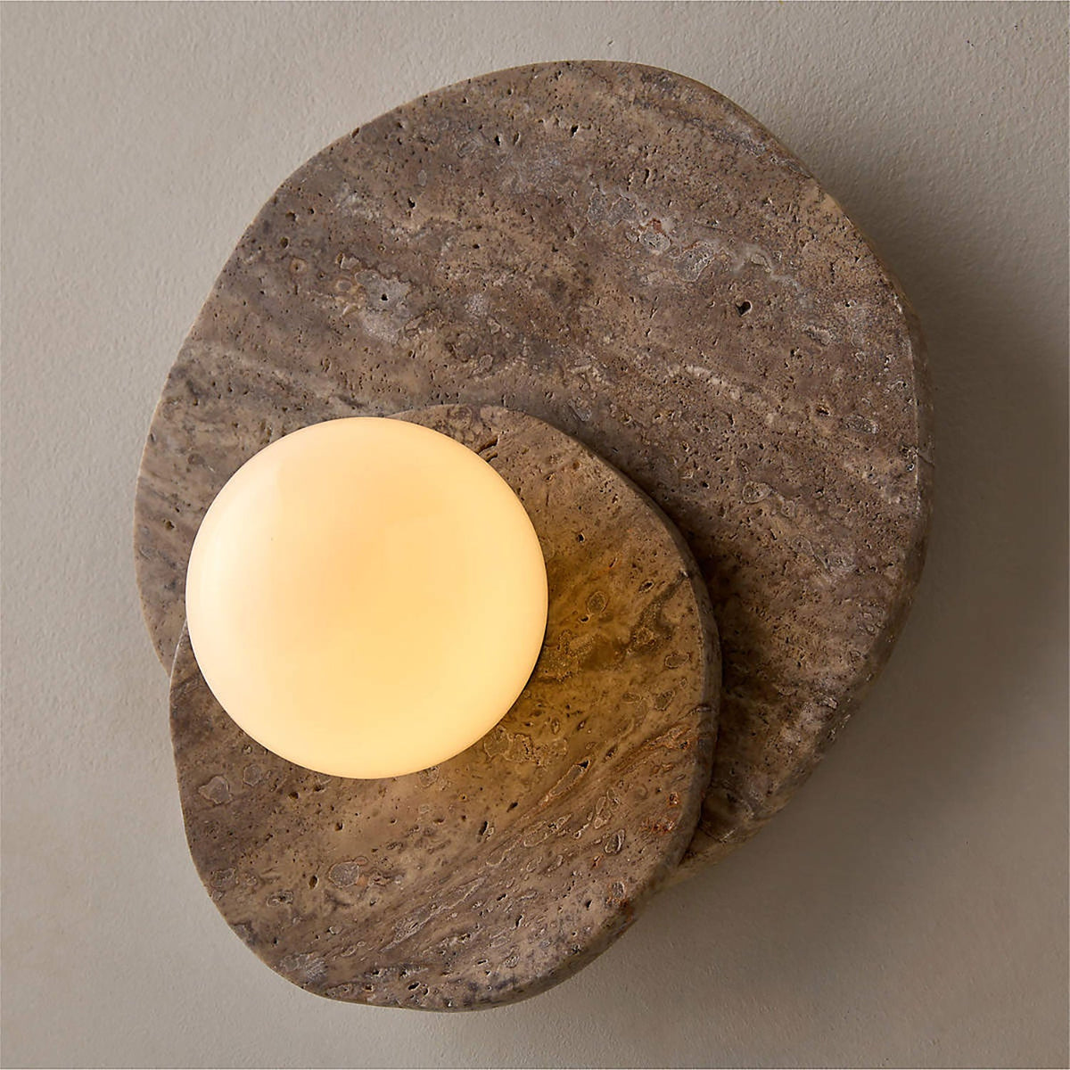 Elyra Layered Stone Globe Wall Sconce — product view 5