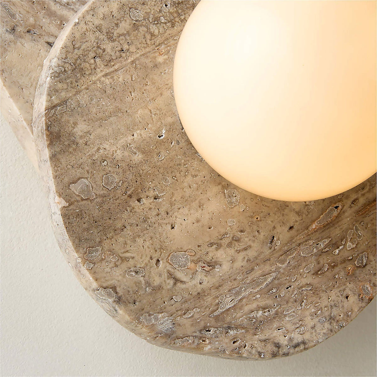 Elyra Layered Stone Globe Wall Sconce — product view 4