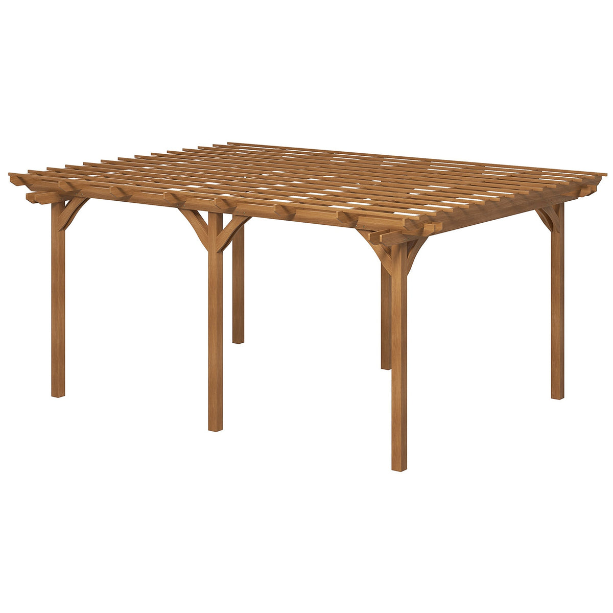 PerArbor 12' x 16' Wood Pergola for Climbing Plants at Garden, Backyard, Brown — product view 1