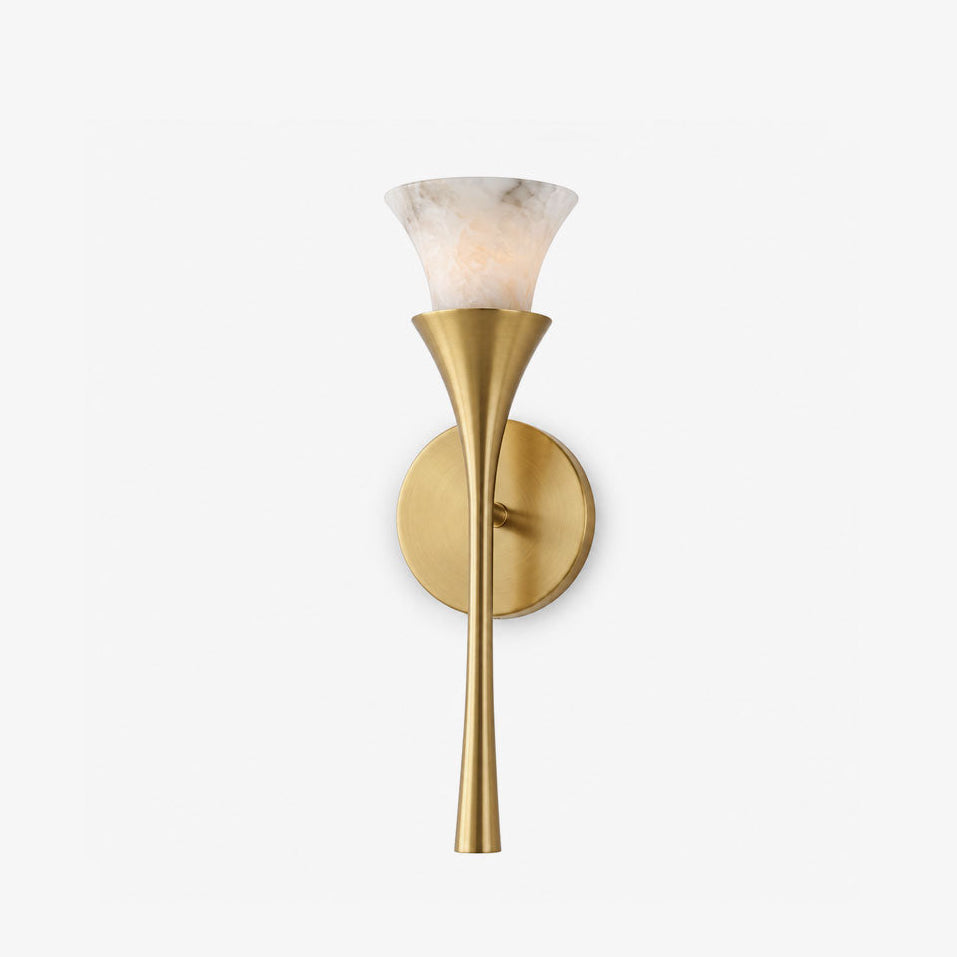 Flare Alabaster Wall Sconce — product view 1