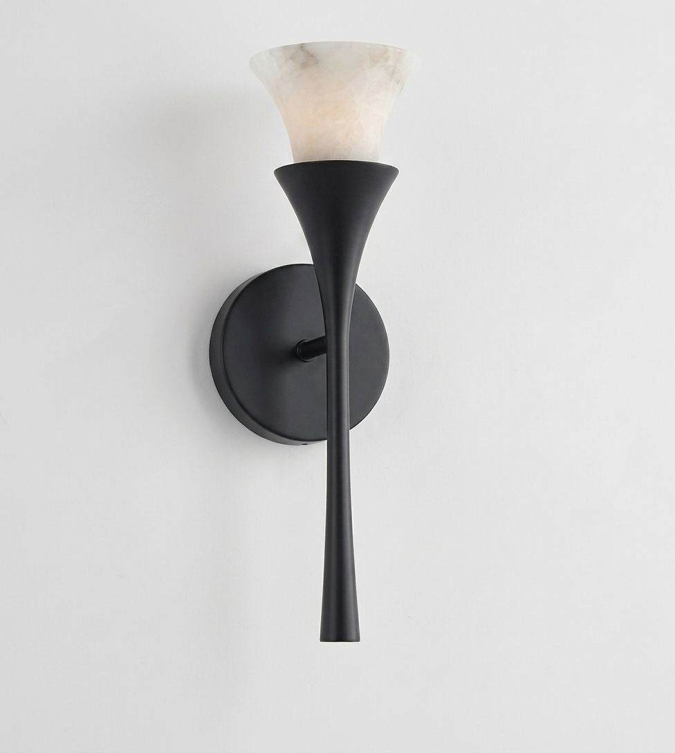 Flare Alabaster Wall Sconce — product view 6