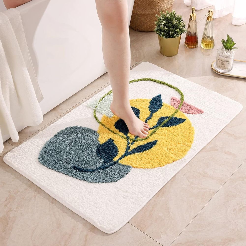 LoungeYard | Floral Non-Slip Bathmat — product view 3